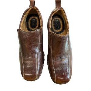 Born Leather Slip On Loafers Brown Leather & Suede Heel Men's 10 US / 44 EU